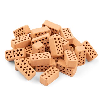 Building parts - brick - red - 32 pieces